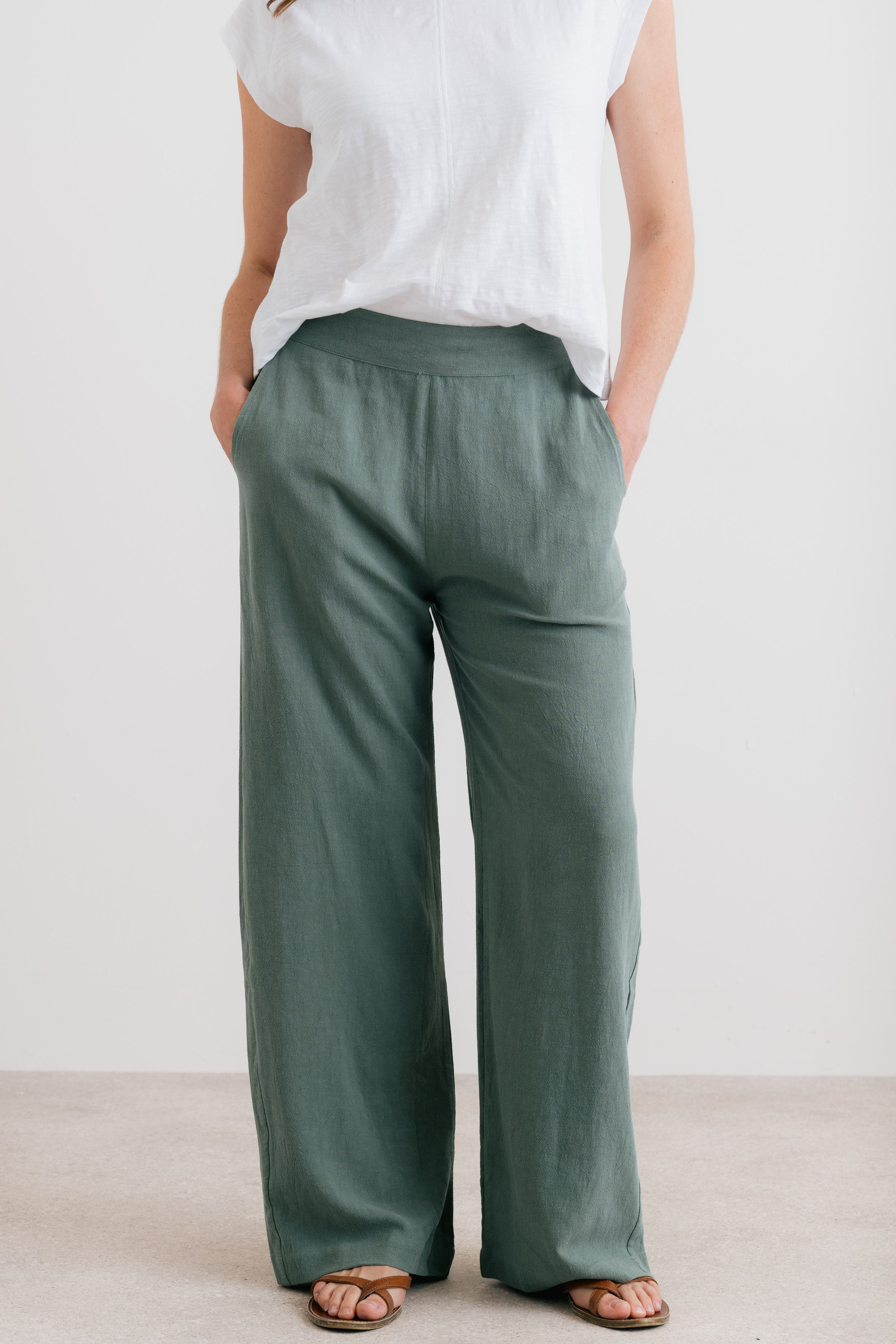 Grace Trousers Plain Linen