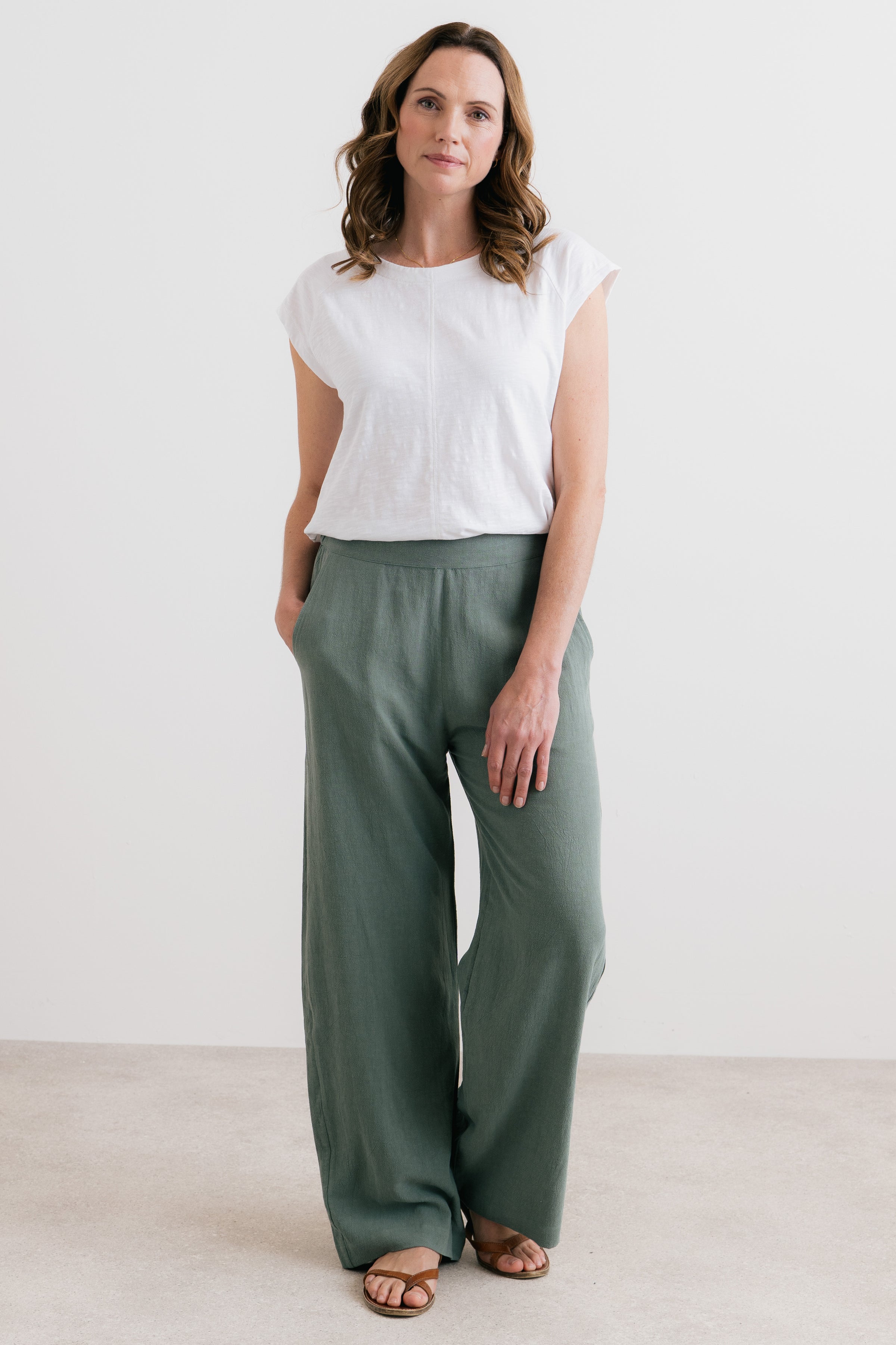 Grace Trousers Plain Linen