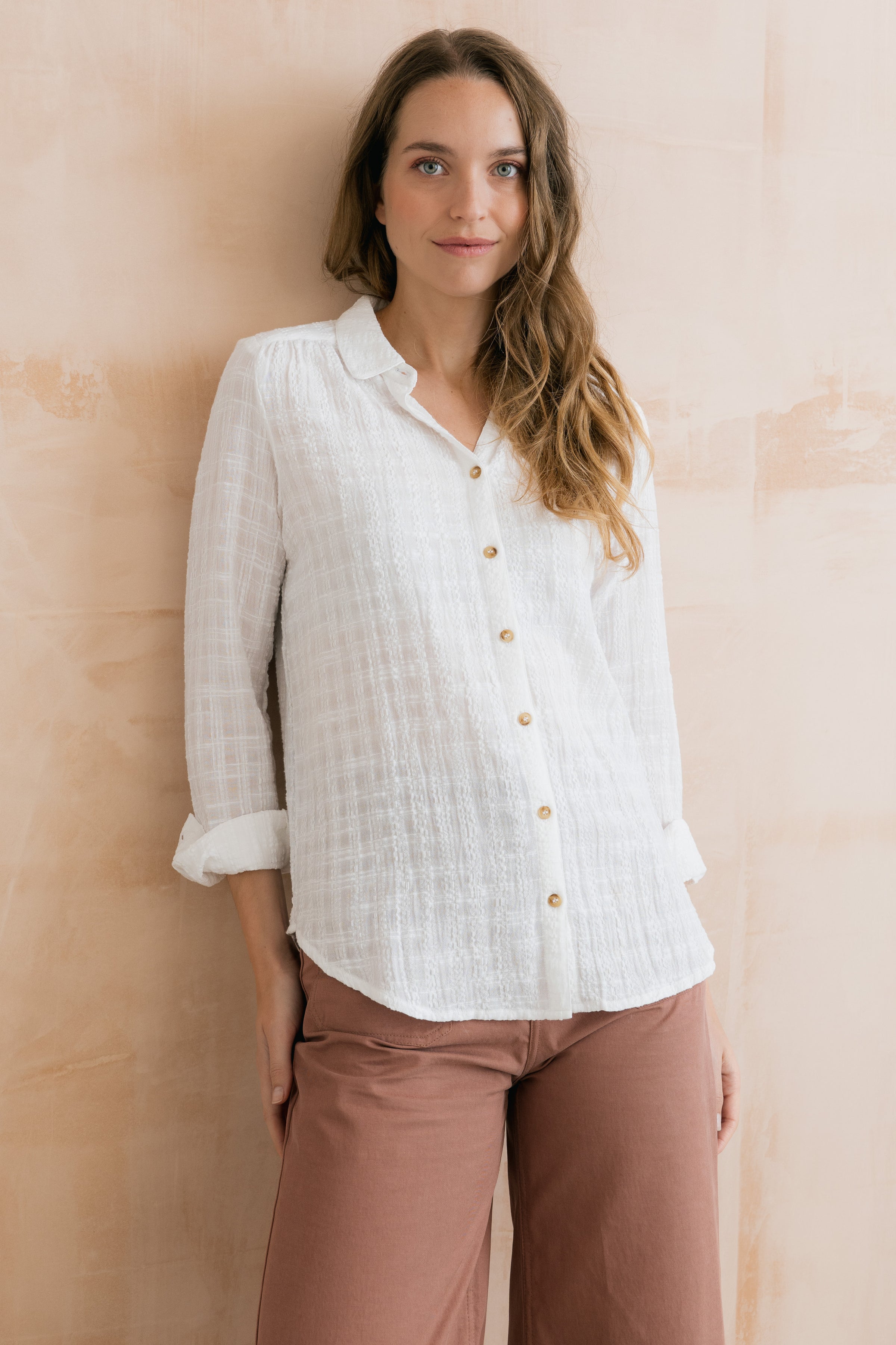 Savannah Shirt Plain Seersucker