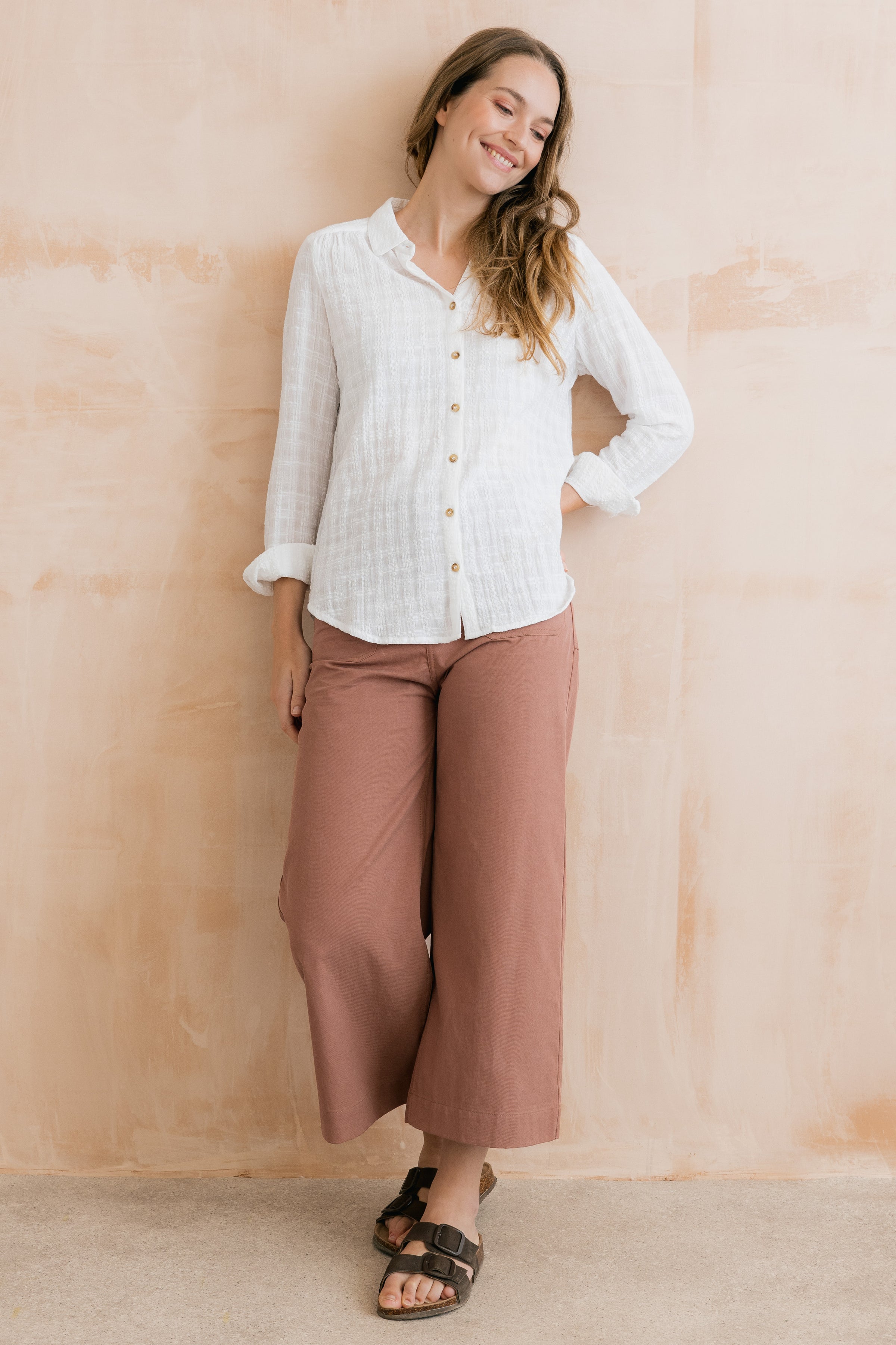 Savannah Shirt Plain Seersucker
