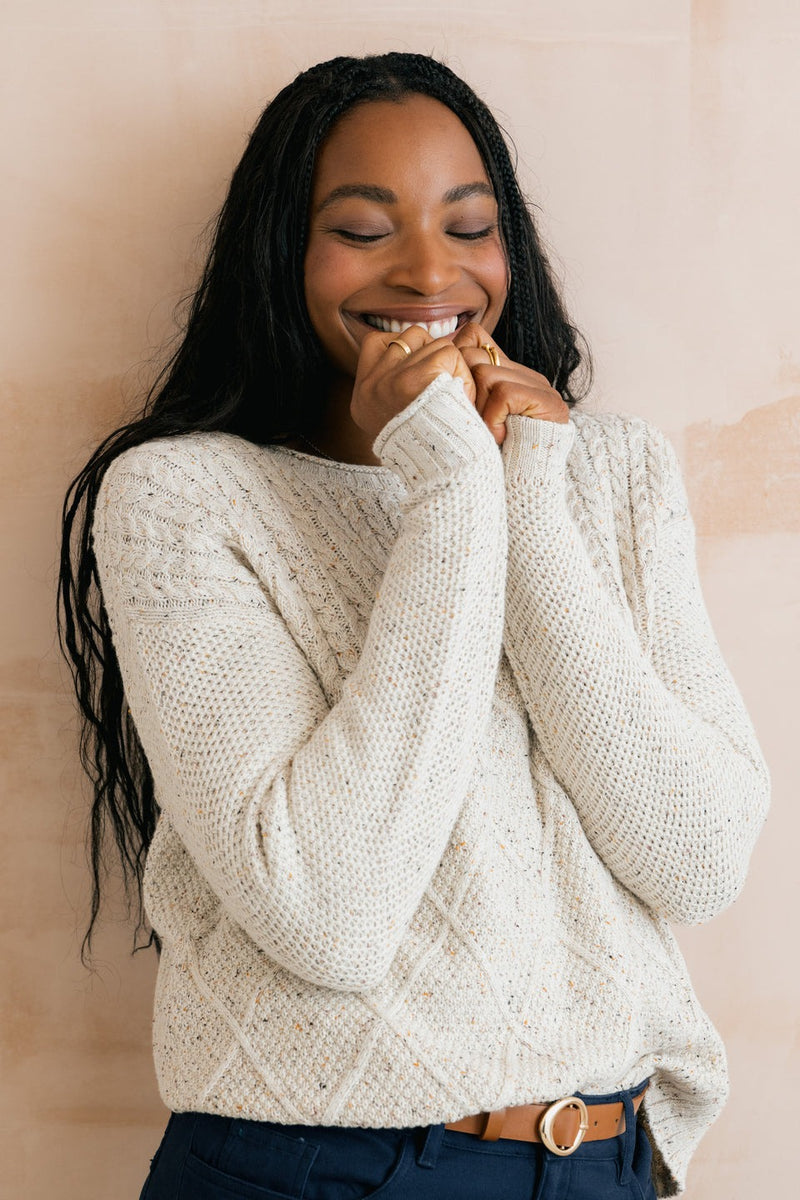 An image of the Lily & Me Bryony Jumper Fleck Knit