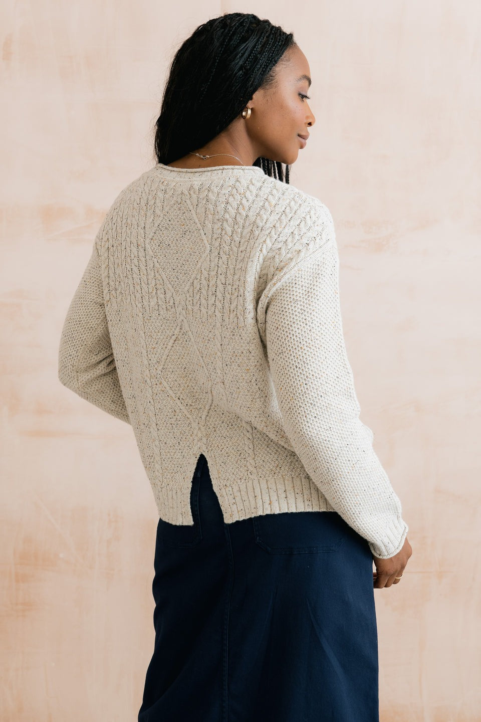 An image of the Lily & Me Bryony Jumper Fleck Knit