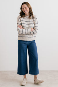An image of the Lily & Me Kirstie Stripe Jumper