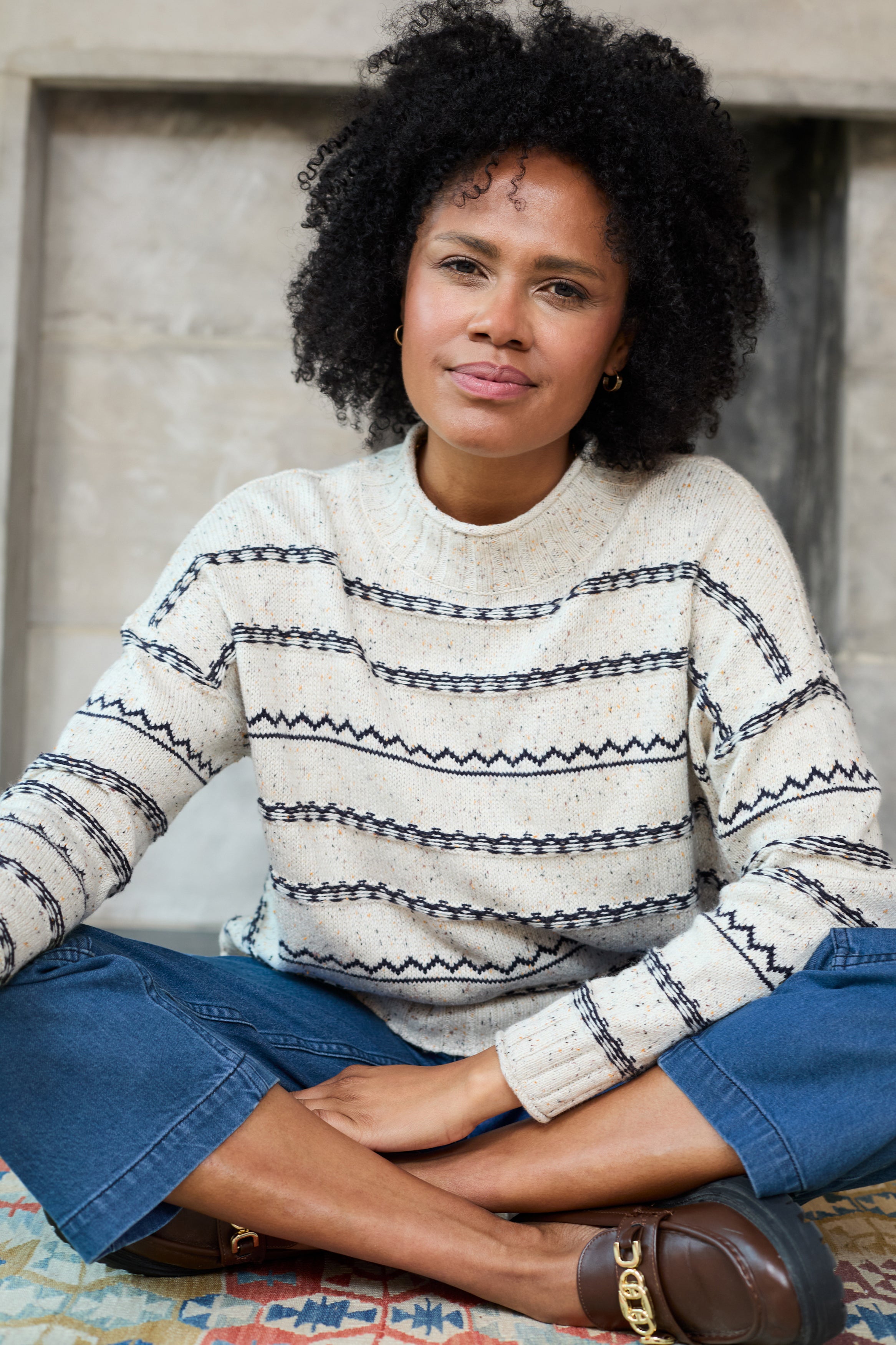 An image of the Lily & Me Kirstie Stripe Jumper