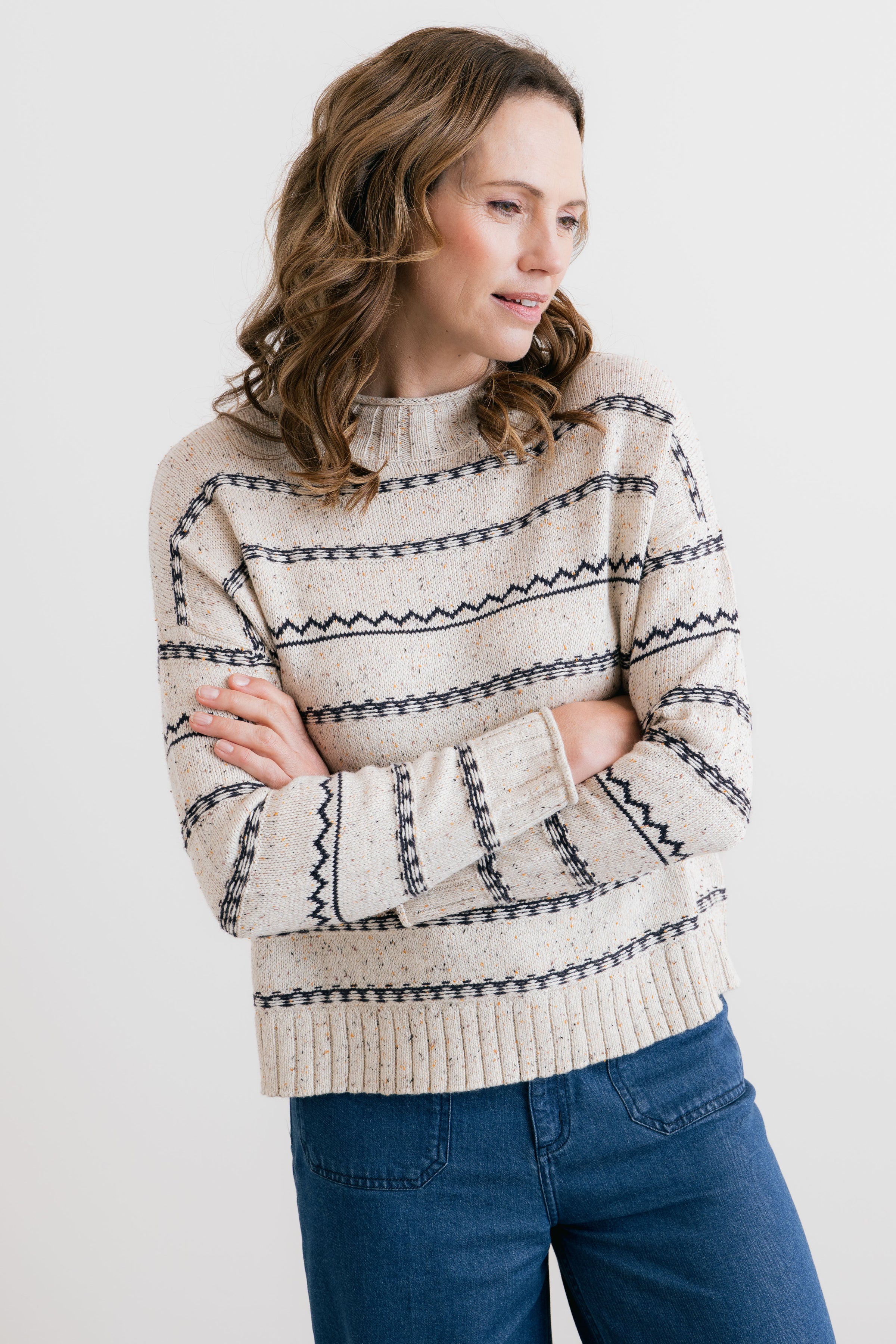 An image of the Lily & Me Kirstie Stripe Jumper