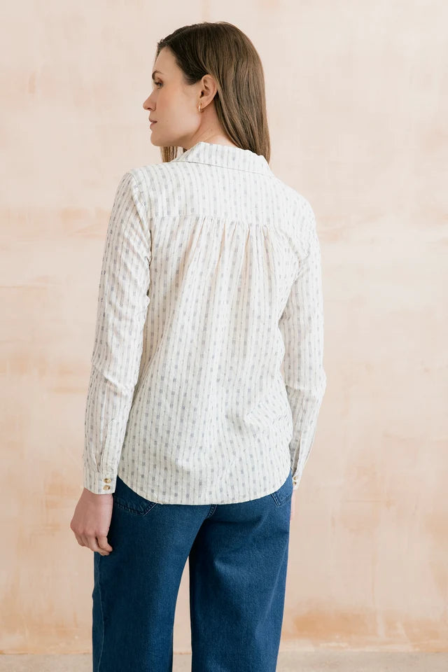Beech Shirt Embroidered Geo Stripe