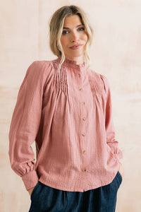 Flora Blouse Plain Check