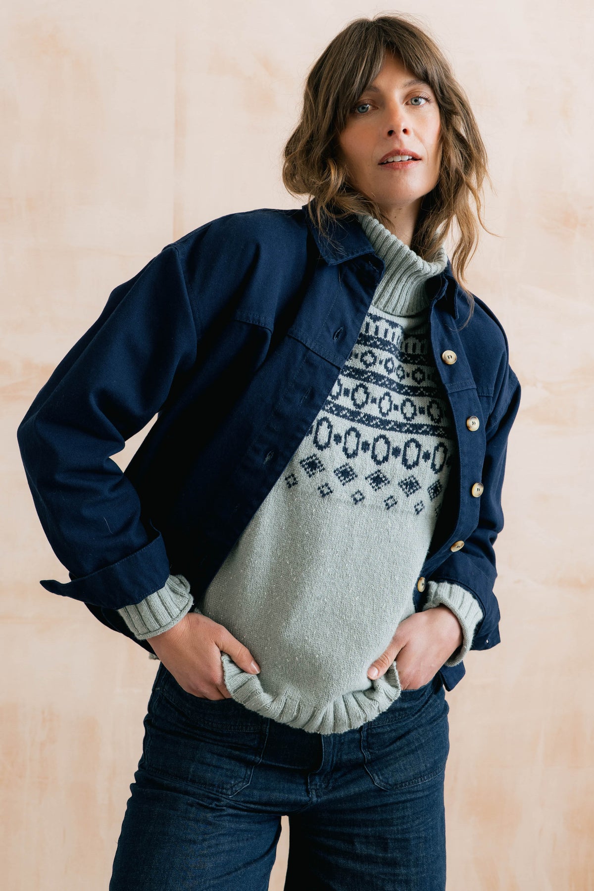 Olivia Shirt Jacket Plain Canvas