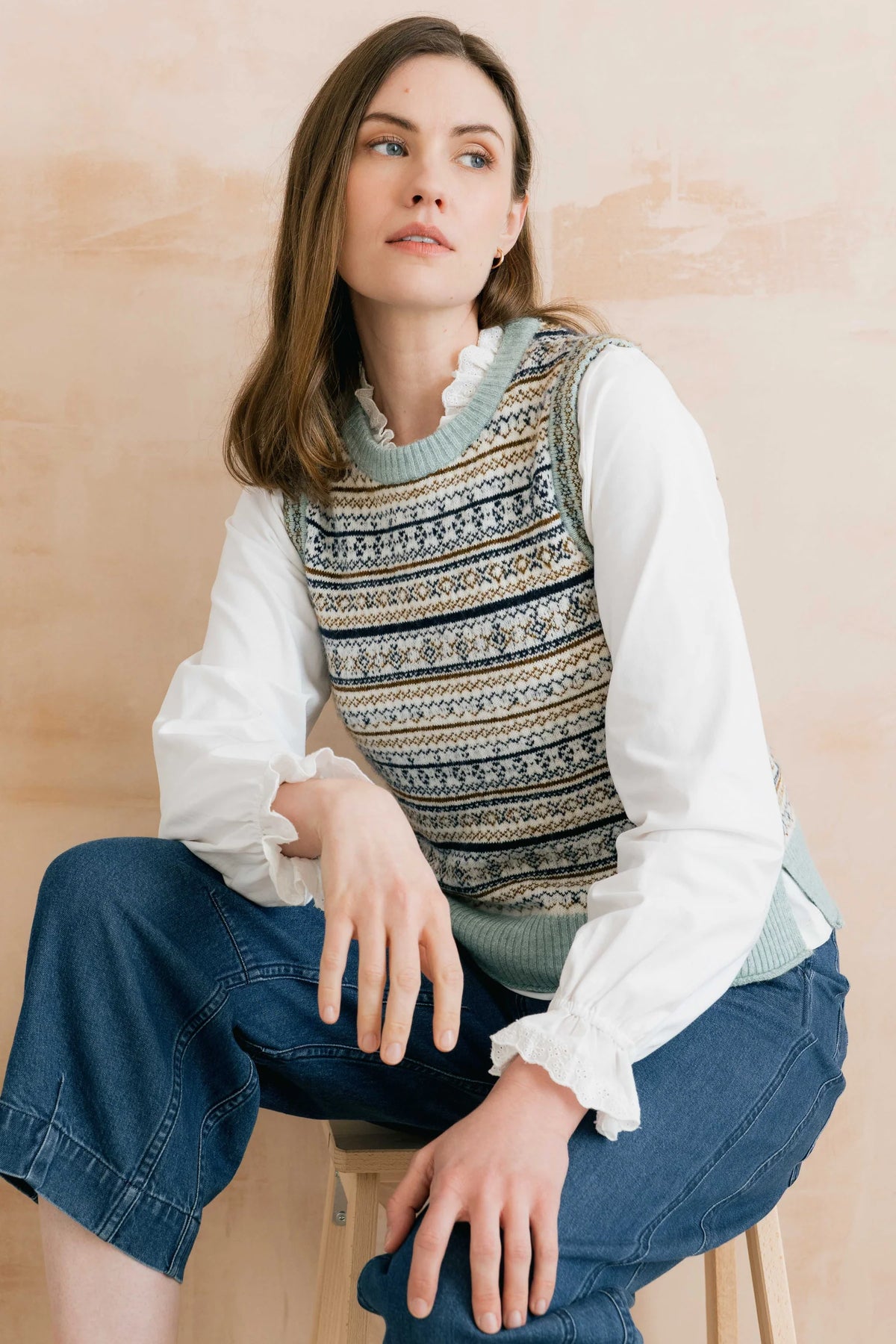 Joan Fair Isle Tank Fair Isle Knit