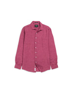 Rodd & Gunn Coromandel Long Sleeve Shirt. A long sleeve shirt with collared neckline, button closures and faded look. This shirt is a berry colour.