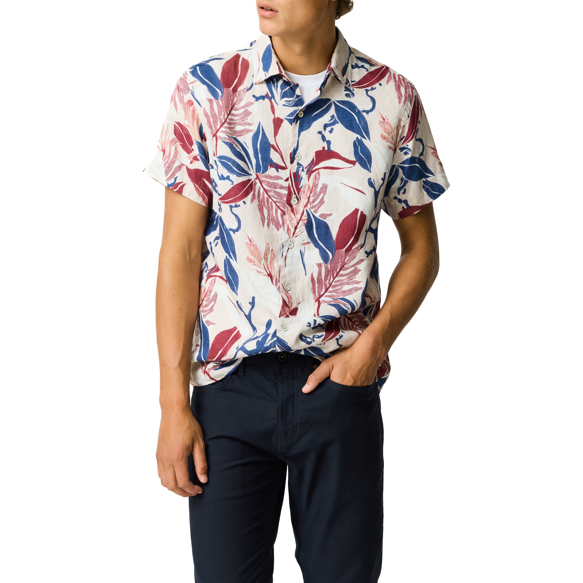 Saltwater Creek SS Print Shirt