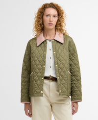 An image of the Barbour Icons Cropped Liddesdale Quilted Jacket