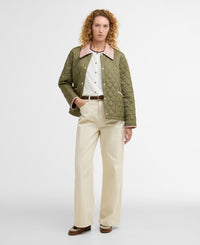 An image of the Barbour Icons Cropped Liddesdale Quilted Jacket