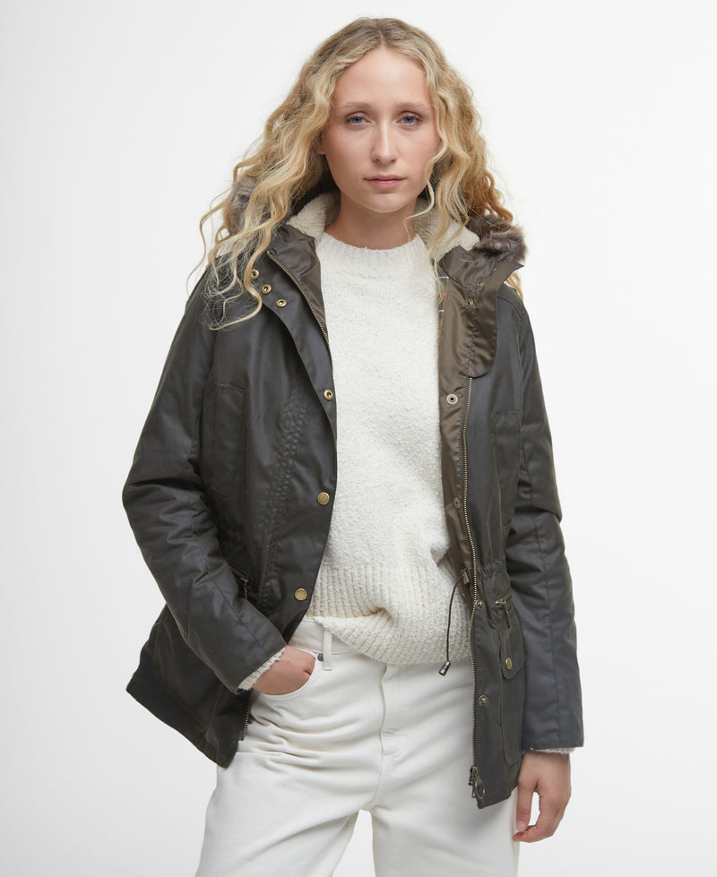 An image of the Barbour Kelsall Wax Parka