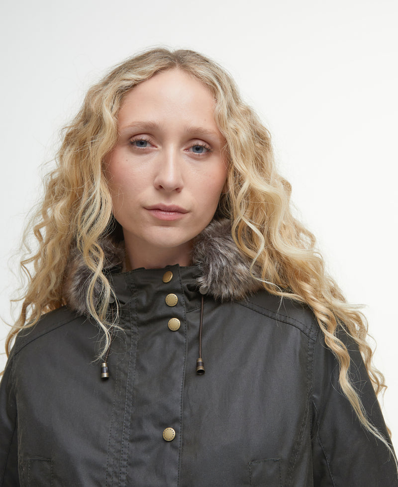 An image of the Barbour Kelsall Wax Parka