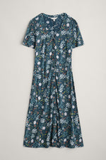 An image of the Seasalt Lilian Tea Dress in the colour Sketched Field Light Squid.