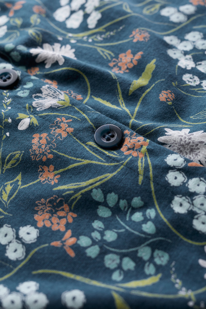 An image of the Seasalt Lilian Tea Dress in the colour Sketched Field Light Squid.