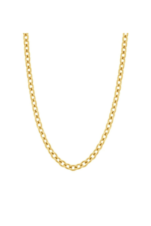 Edblad Loop Necklace. A chunky loop chain necklace in gold plated stainless steel.