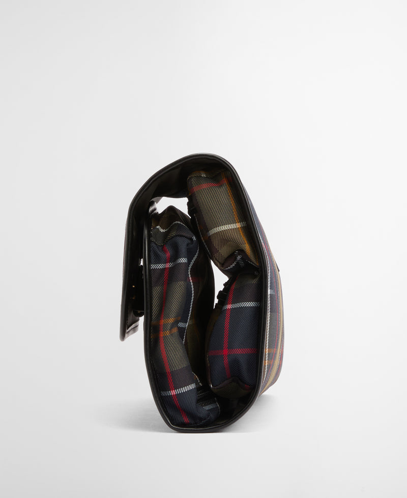 An image of the Barbour Tartan Hanging Washbag
