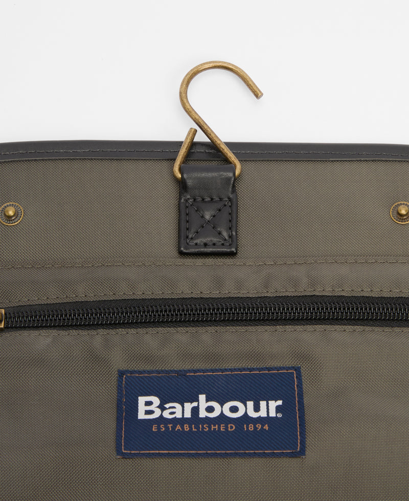 An image of the Barbour Tartan Hanging Washbag