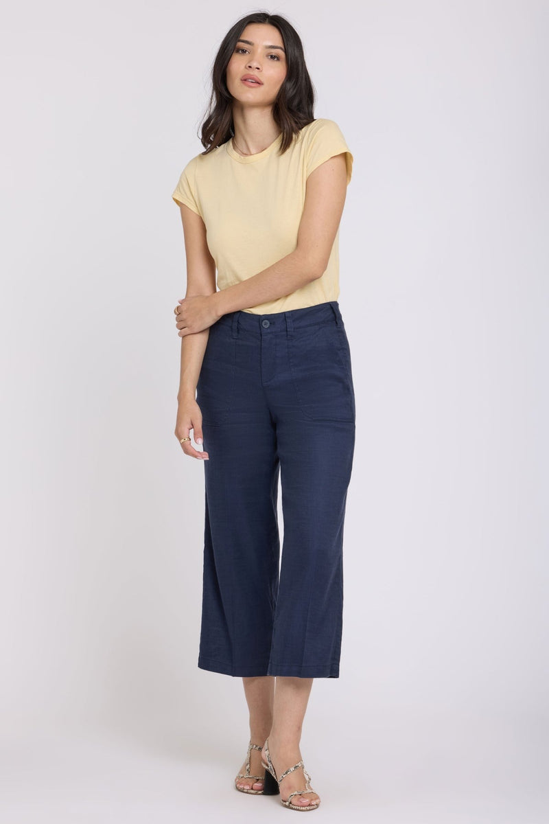 An image of the NYDJ Wide Leg Cropped Cargo Trousers