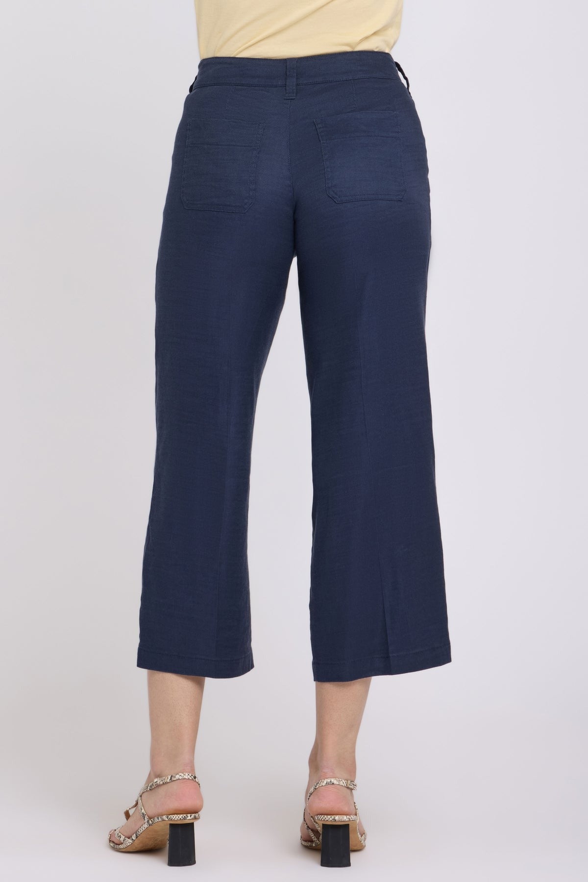 An image of the NYDJ Wide Leg Cropped Cargo Trousers