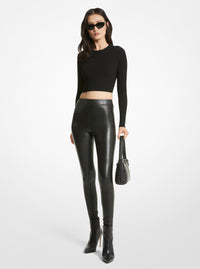 An image of the Michael Kors Faux Leather Legging
