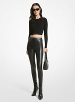 An image of the Michael Kors Faux Leather Legging
