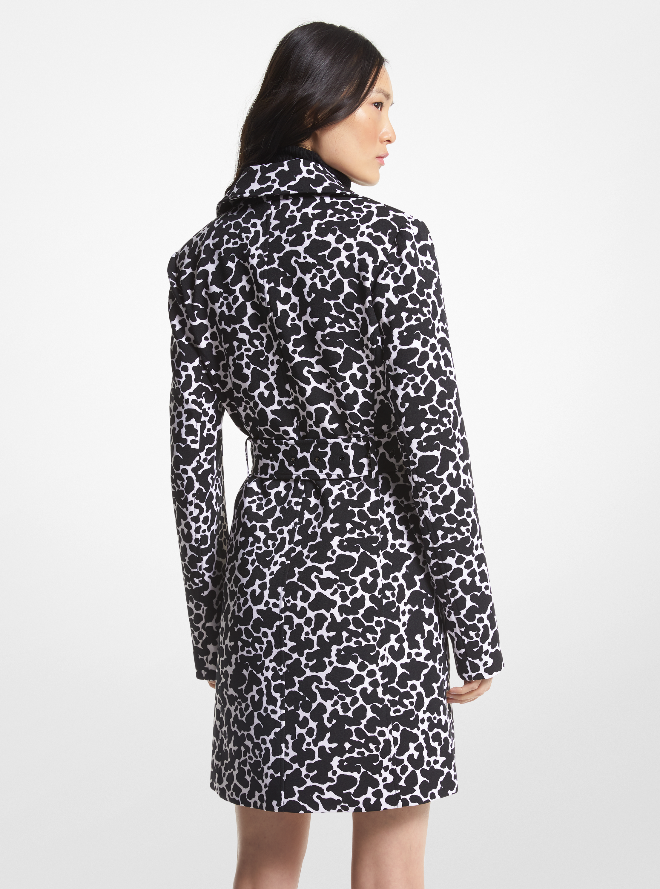 An image of the Michael Kors Dalmatian Print Coat