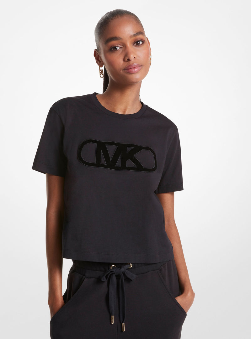 An image of the Michael Kors Cropped Empire Chain T-Shirt