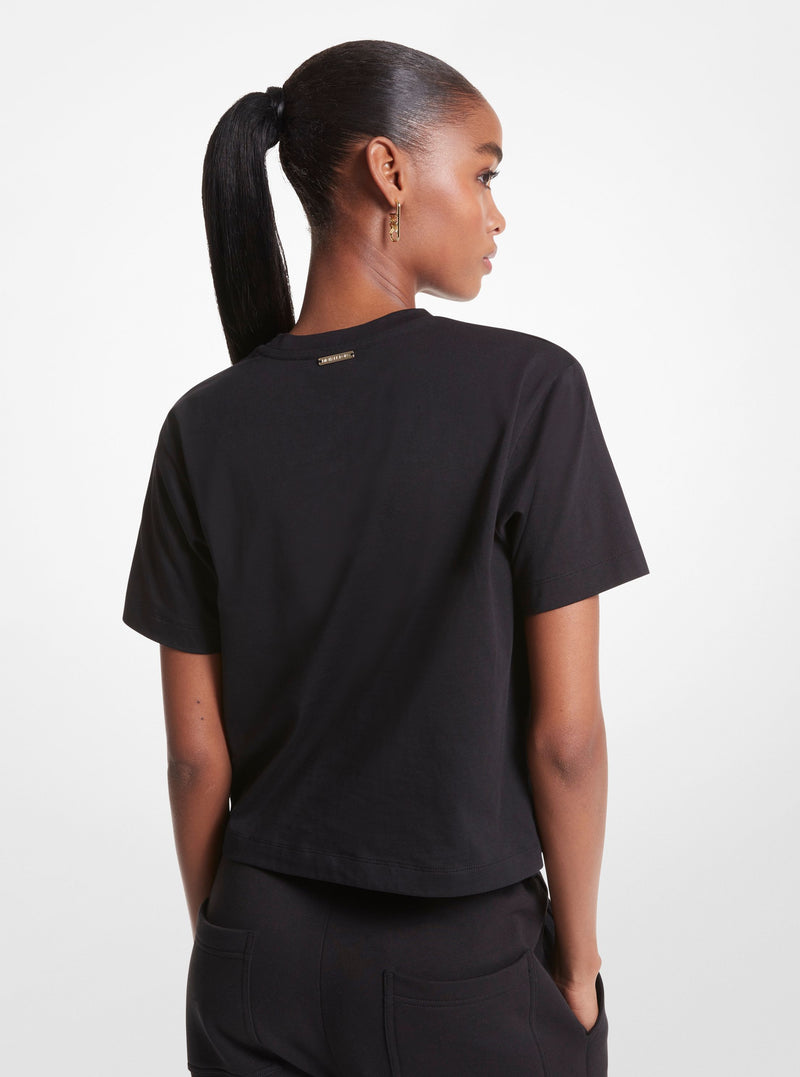 An image of the Michael Kors Cropped Empire Chain T-Shirt