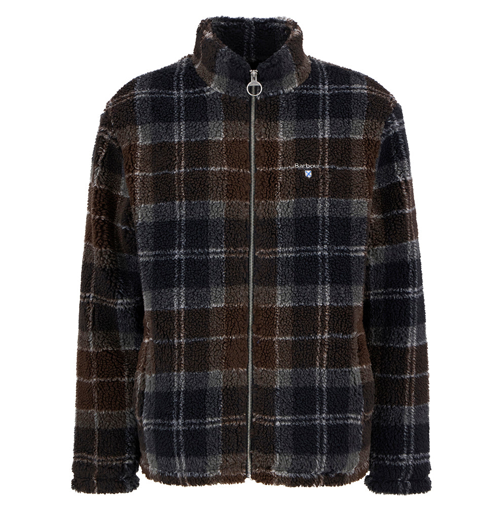 An image of the Barbour Tartan Fleece Zip Through