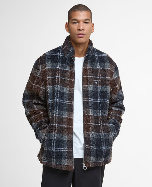 An image of the Barbour Tartan Fleece Zip Through