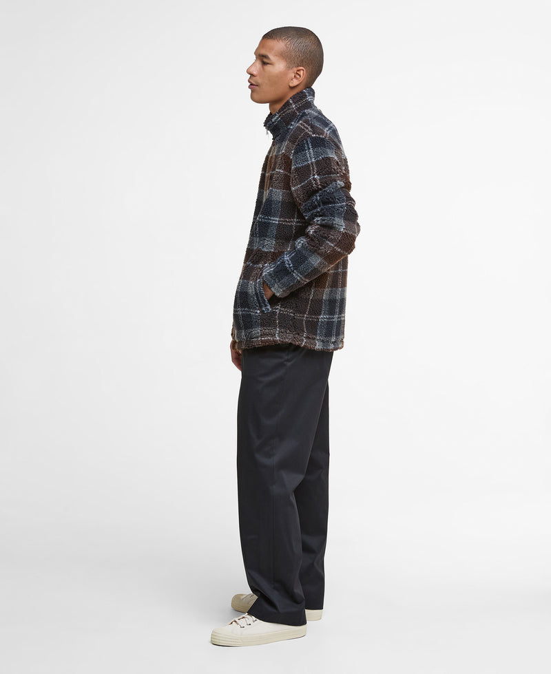 An image of the Barbour Tartan Fleece Zip Through