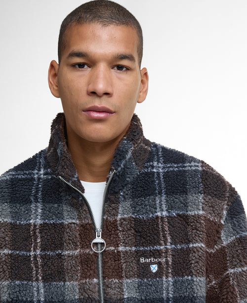An image of the Barbour Tartan Fleece Zip Through