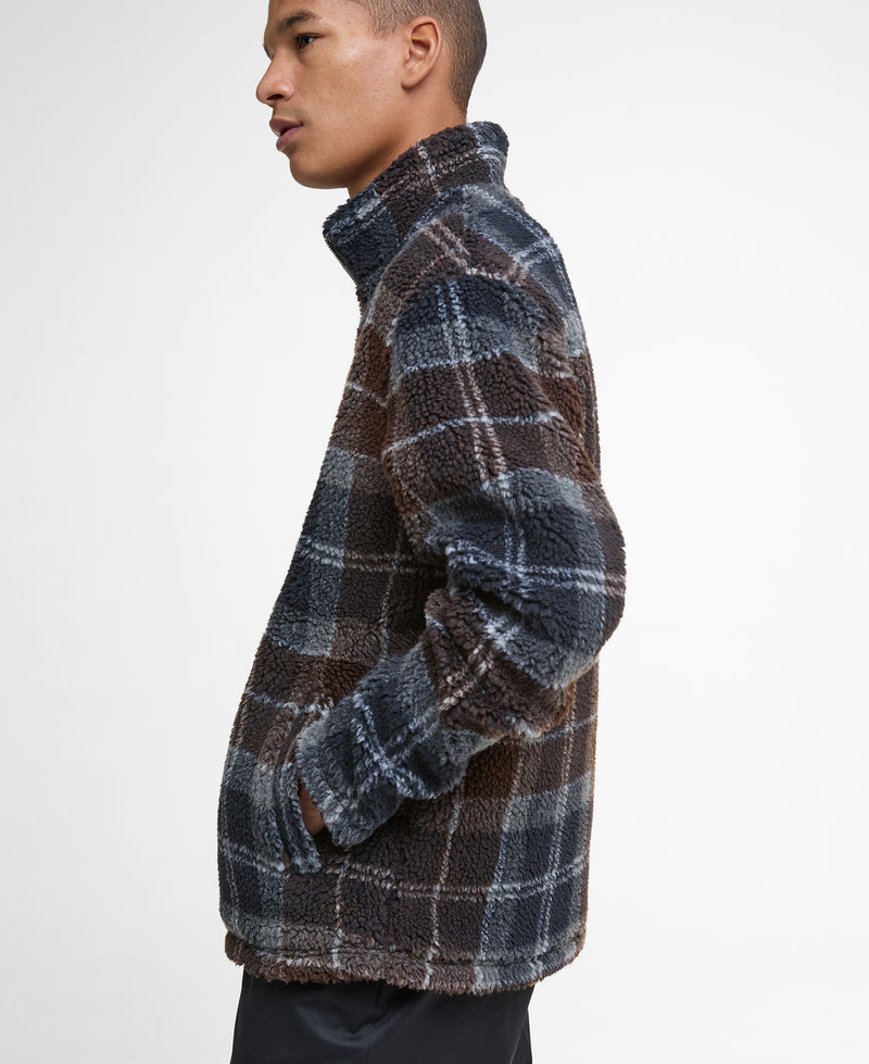 An image of the Barbour Tartan Fleece Zip Through