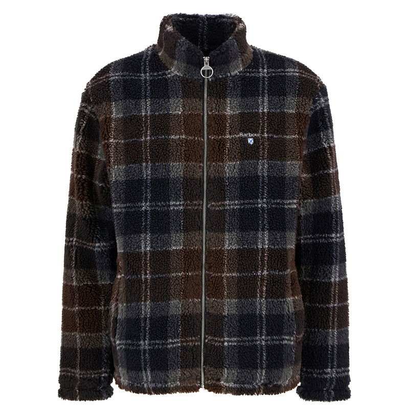 An image of the Barbour Tartan Fleece Zip Through