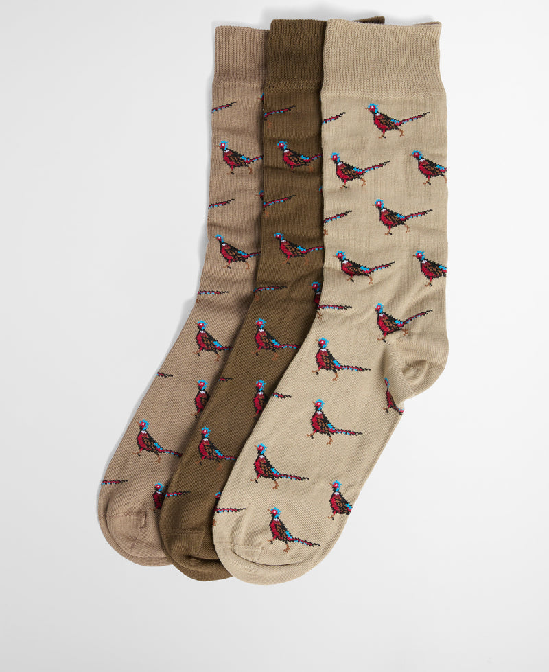 An image of the Barbour Pheasant Socks Gift Box