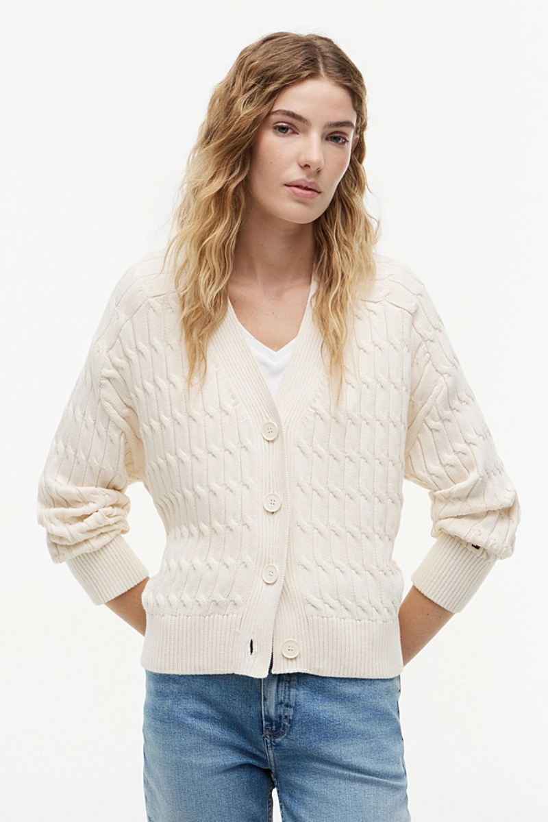 Mid Gg Cable V-Nk Cardi