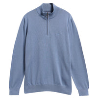 Cotton Half Zip Knitted Jumper