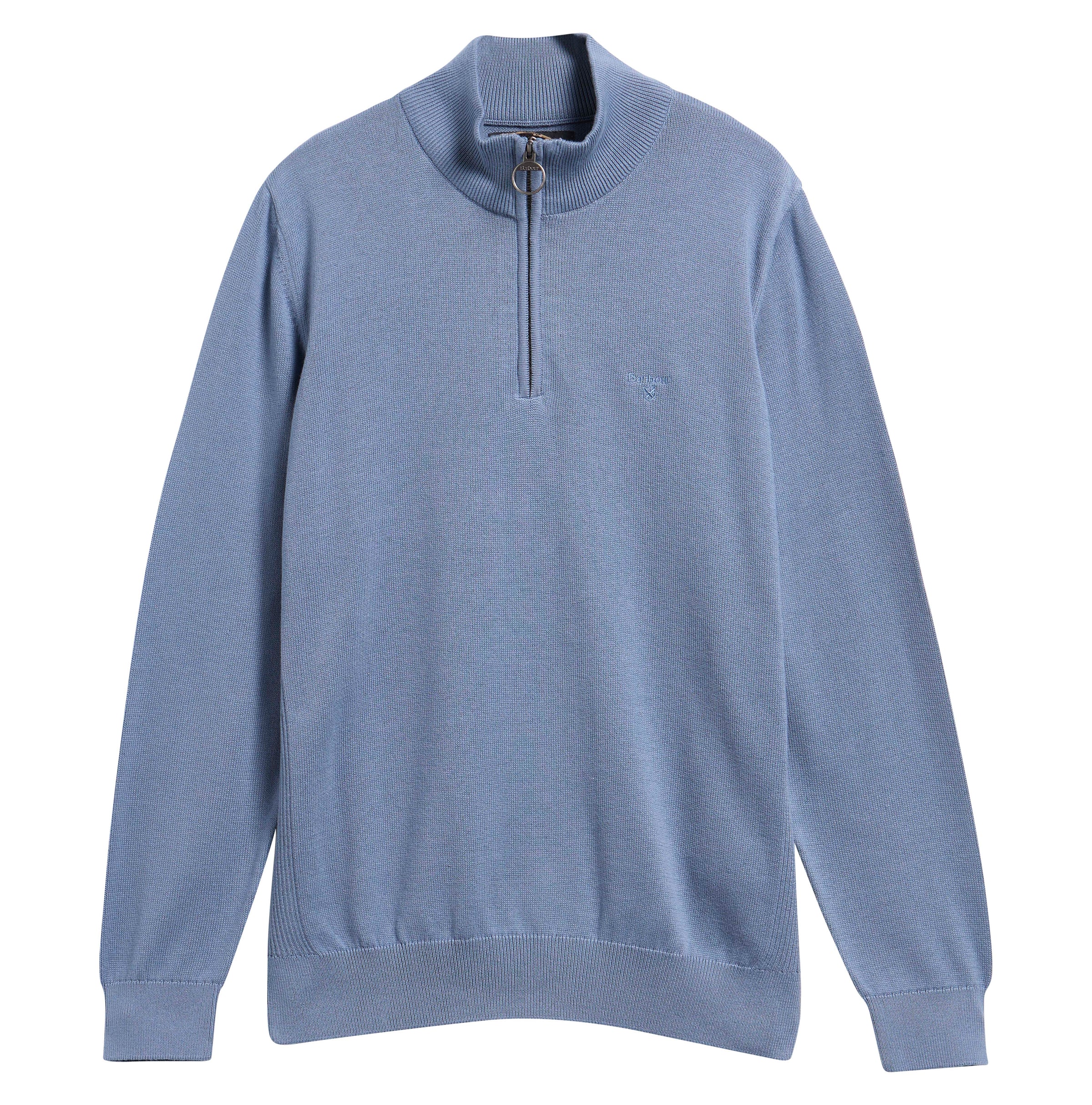 Cotton Half Zip Knitted Jumper