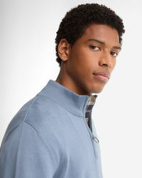 Cotton Half Zip Knitted Jumper