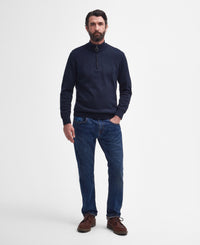An image of the Barbour Cotton Half Zip Knit Sweater