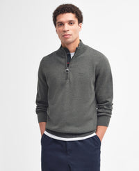 An image of the Barbour Cotton Half Zip Knit Sweater