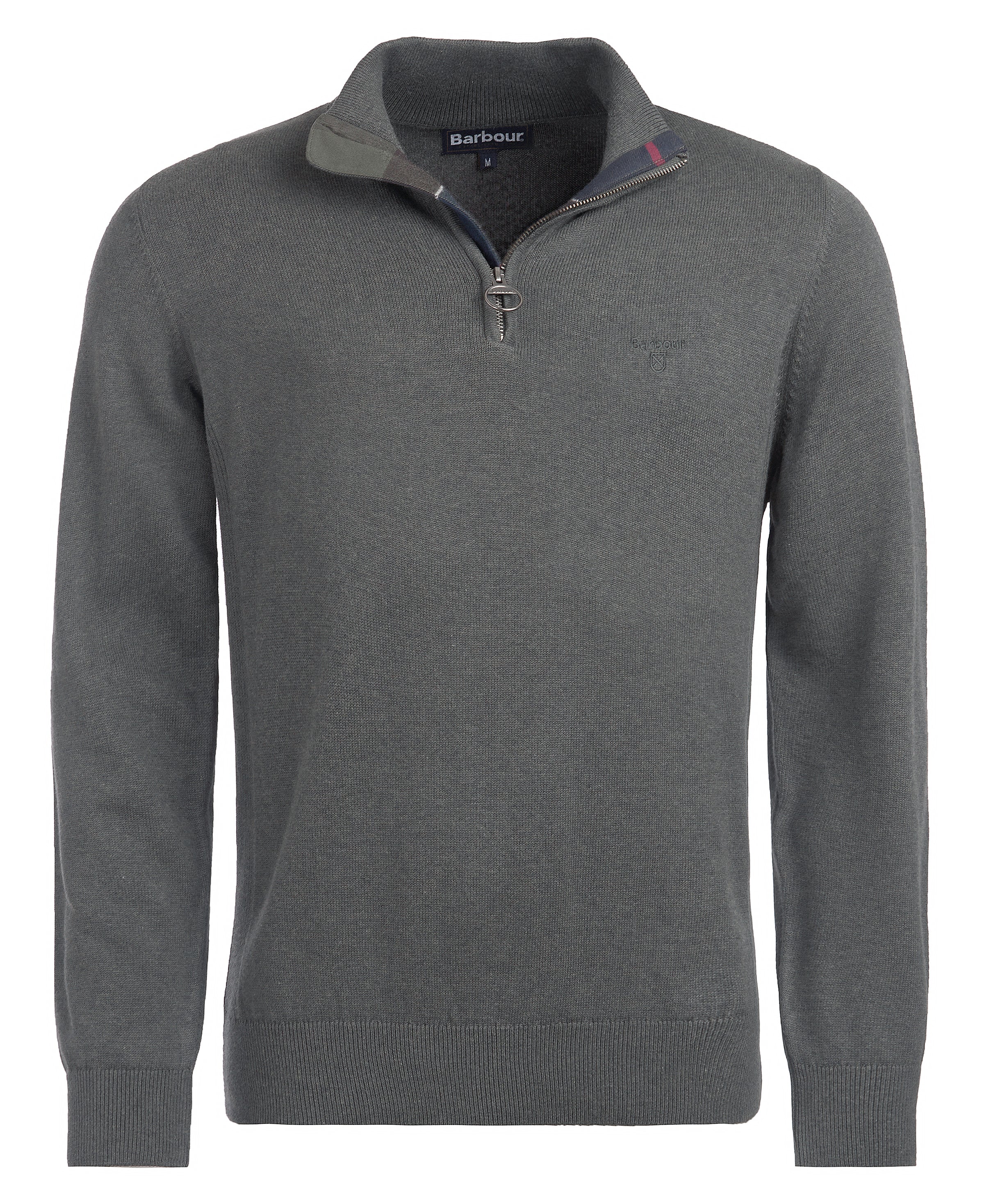 An image of the Barbour Cotton Half Zip Knit Sweater