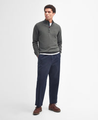 An image of the Barbour Cotton Half Zip Knit Sweater