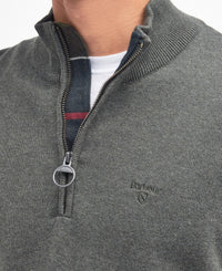 An image of the Barbour Cotton Half Zip Knit Sweater
