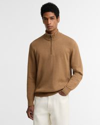 Cotton Half Zip Knitted Jumper