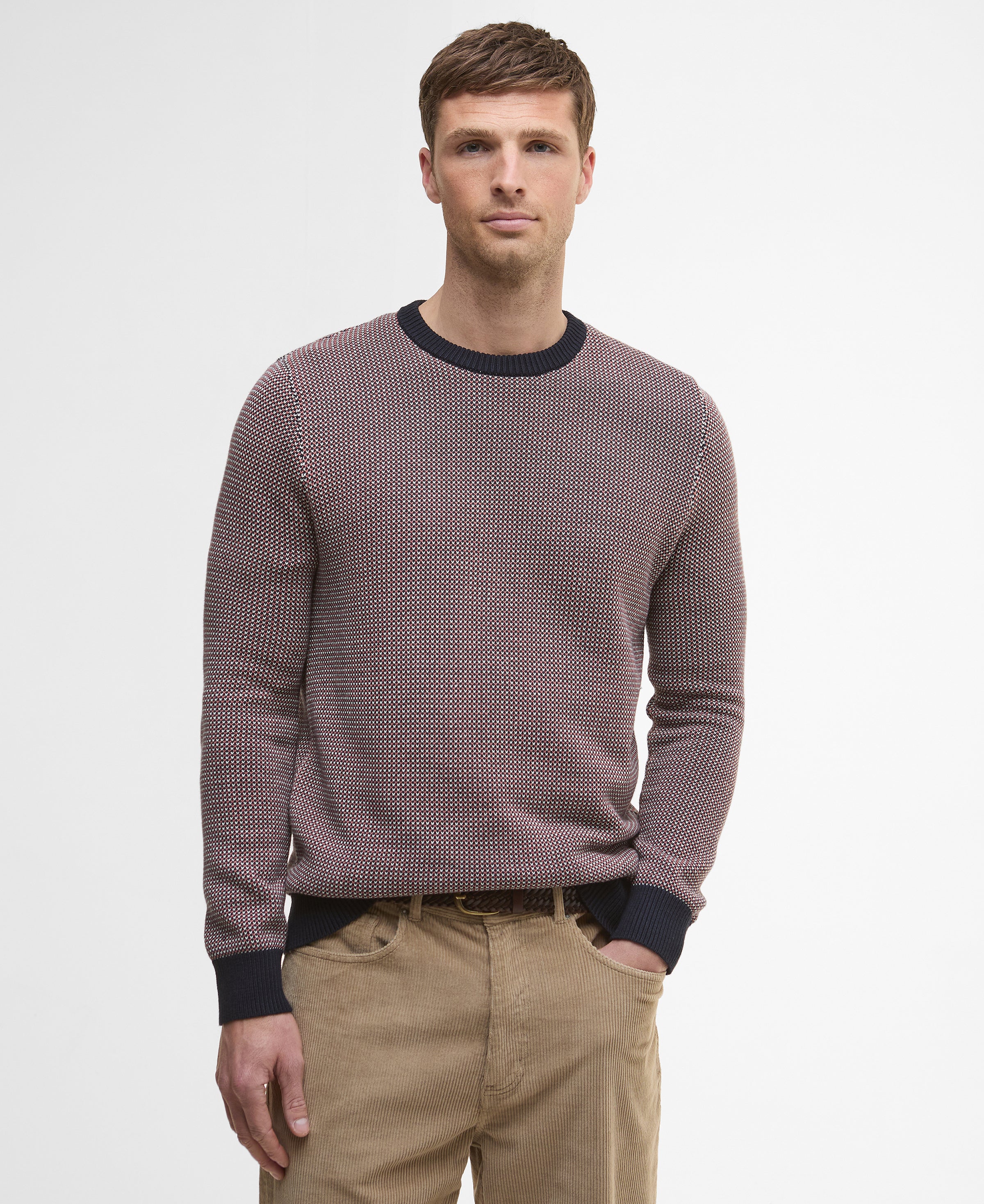 An image of the Barbour Wells Crew Neck Jumper