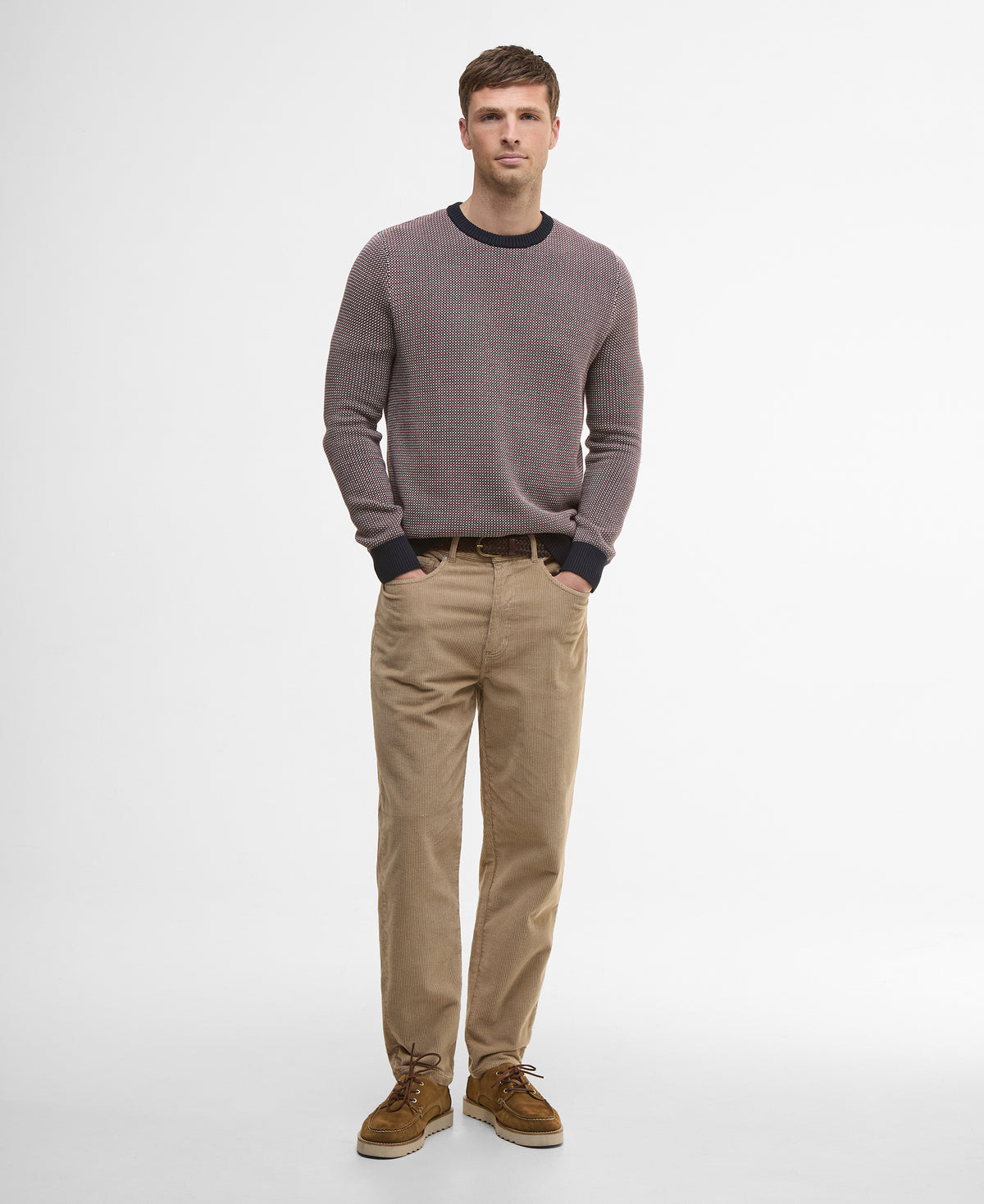 An image of the Barbour Wells Crew Neck Jumper